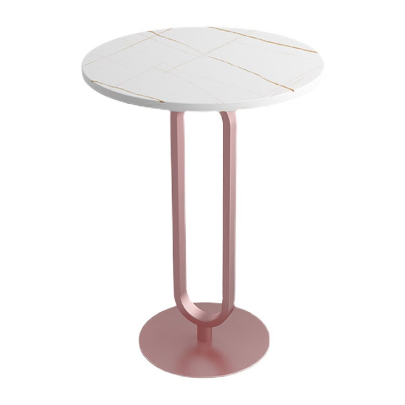 Simple Round Metal Coffee Table Modern Cocktail Table for Living Room