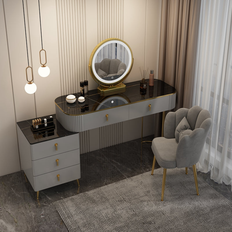 Lighted Mirror Makeup Vanity Storage Box Vanity Dressing Table