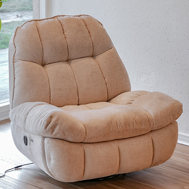 Moderna sedia reclinabile reclinabile standard a colore solido con tasca laterale