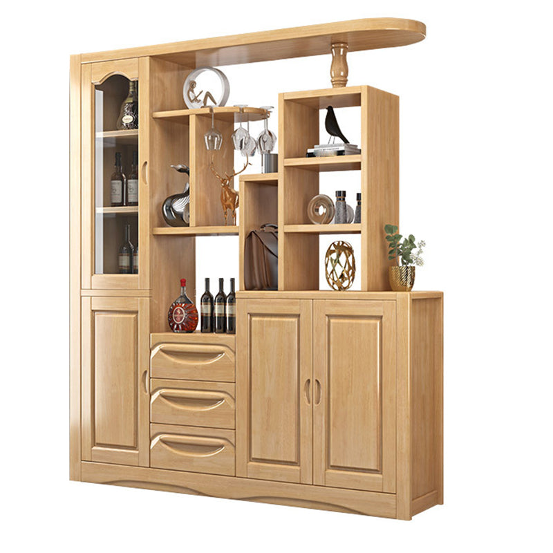 Contemporaneo 78,74 "H Gabinetto in legno massiccio mobile con porta
