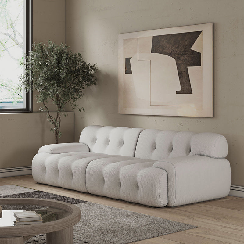 Skandinavische Sitzstoff Wohnzimmer eingebrauchter Arm getuftetes Standardsofa