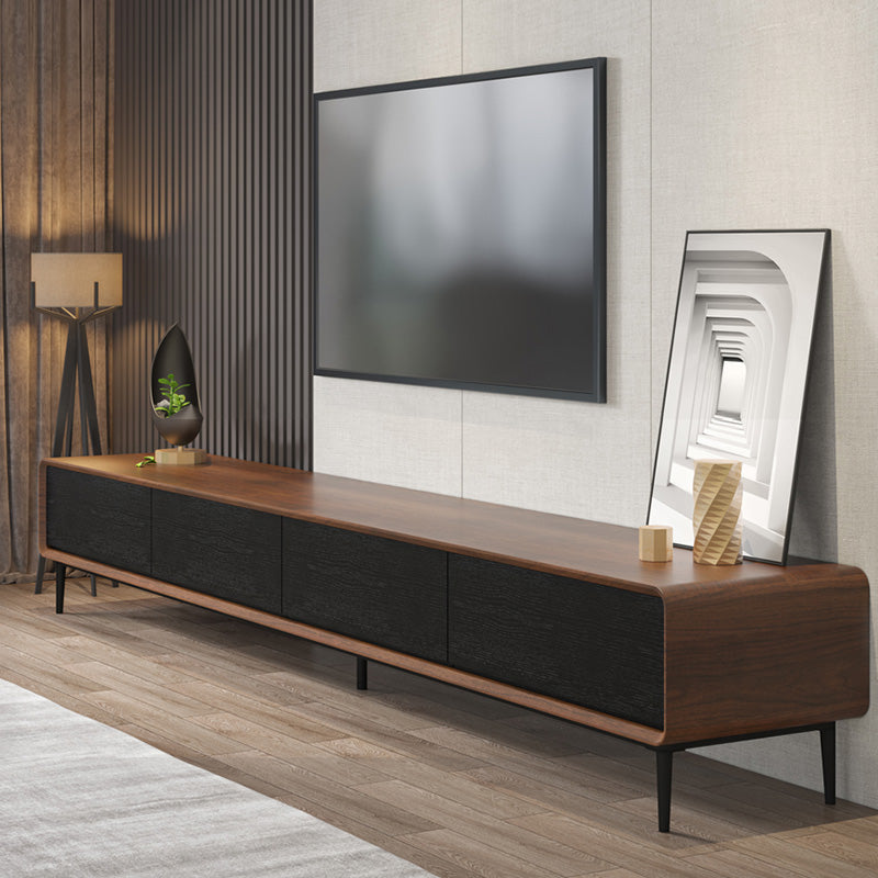 Wooden Media Console Scandinavian TV Media Console with Drawers 94.5"L x 16"W x 17"H Clearhalo 'furn' 'furn_tv_stands_entertainment_centers' 'Furniture' 'Living Room Furniture' 'TV Stands & Entertainment Centers' 'TV Stands & Media Storage Furniture' 'tv_stands_entertainment_centers' 7534900