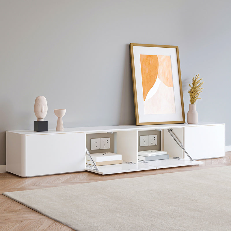 Contemporary Media Console Wooden TV Media Console for Living Room 94.5"L x 16"W x 16"H 2 Clearhalo 'furn' 'furn_tv_stands_entertainment_centers' 'Furniture' 'Living Room Furniture' 'TV Stands & Entertainment Centers' 'TV Stands & Media Storage Furniture' 'tv_stands_entertainment_centers' 7534913