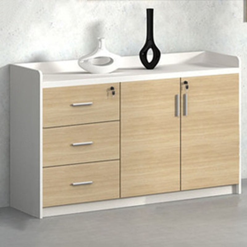 Gabinetto di file contemporaneo Chiave in legno Tasto bloccaggio Abbazzinamento laterale