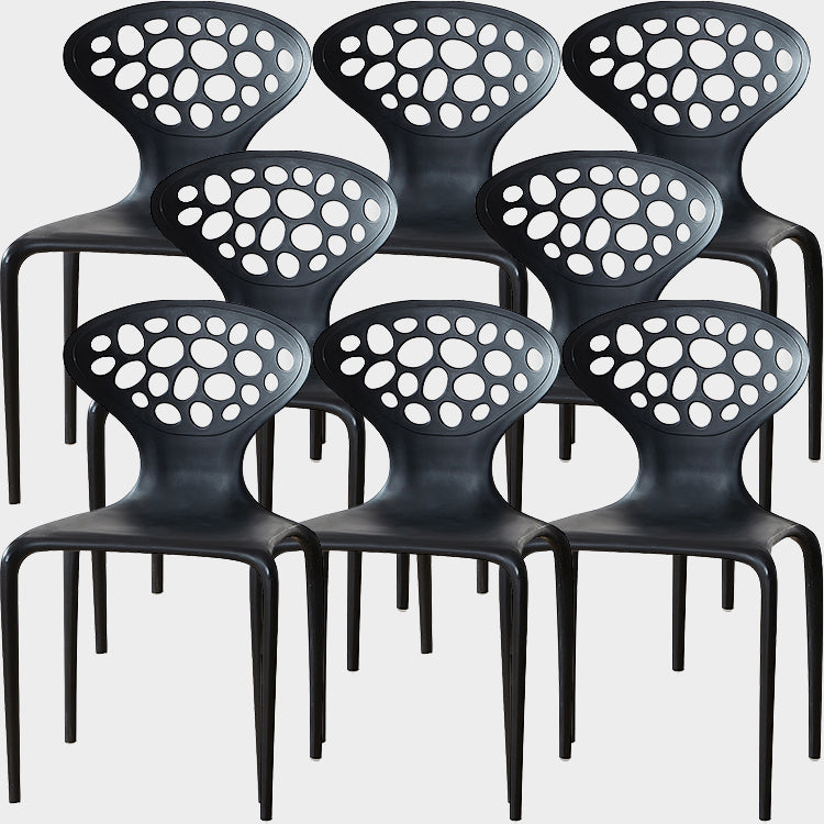 Noordse armleuning rugleuning acrylstoel met acrylpoten voor eetkamer