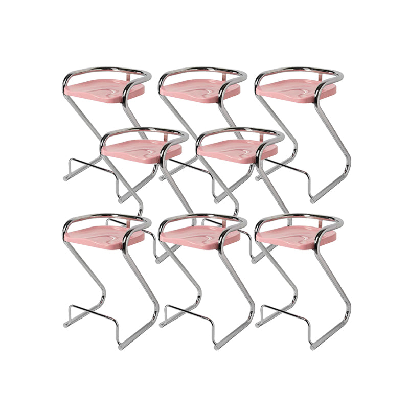 Zeitgenössischer unterer Rücken 27 Zoll armloser Stuhl mit Metallbasis