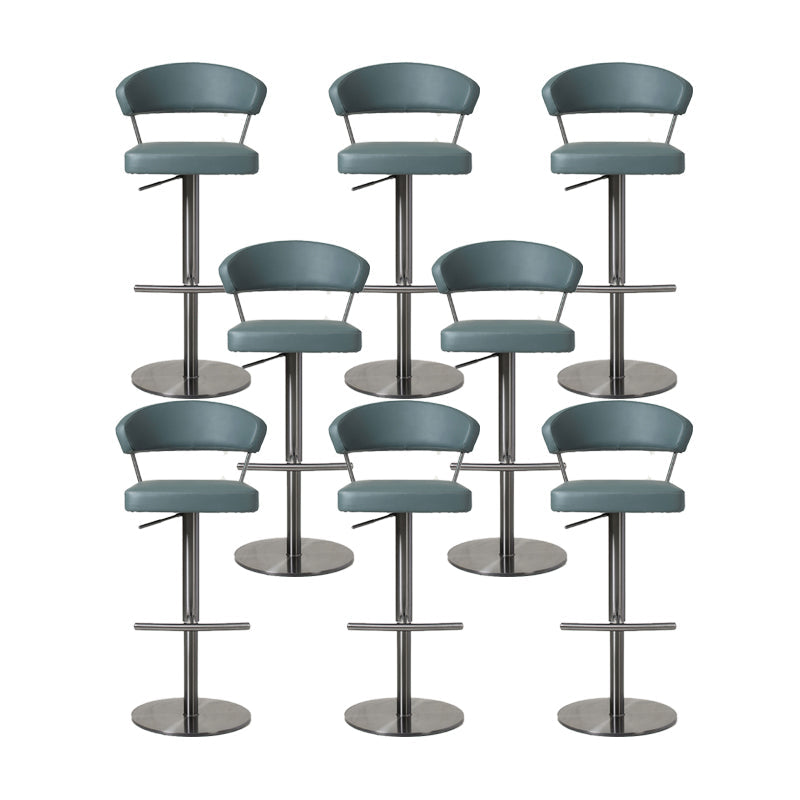 Sgabello da bar senza braccio girevole imbottibile ad altezza regolabile con poggiapiedi