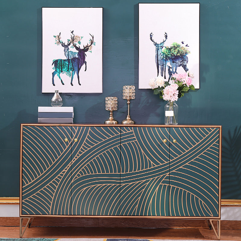 Glam Side Board Birch Sideboardtisch mit Türen zum Esszimmer