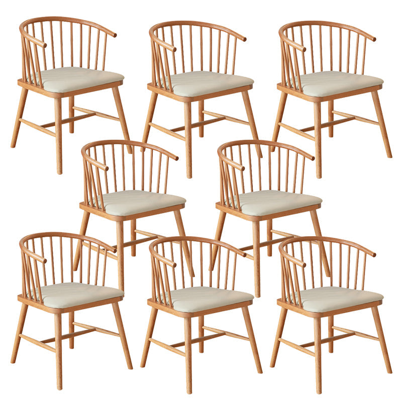 Contemporary Home Dining Chair Solid Wood Slat Back Dining Chair