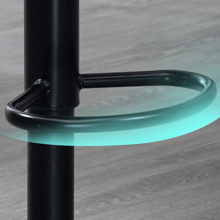 Modern Home Leather Stool Swivel Adjustable Footrest Barstool Clearhalo 'Bar Furniture' 'Bar Stools' 'bar_stools' 'furn' 'furn_bar_stools' 'Furniture' 'furniture_bar_stools' 'Kitchen & Dining Furniture' 7548793