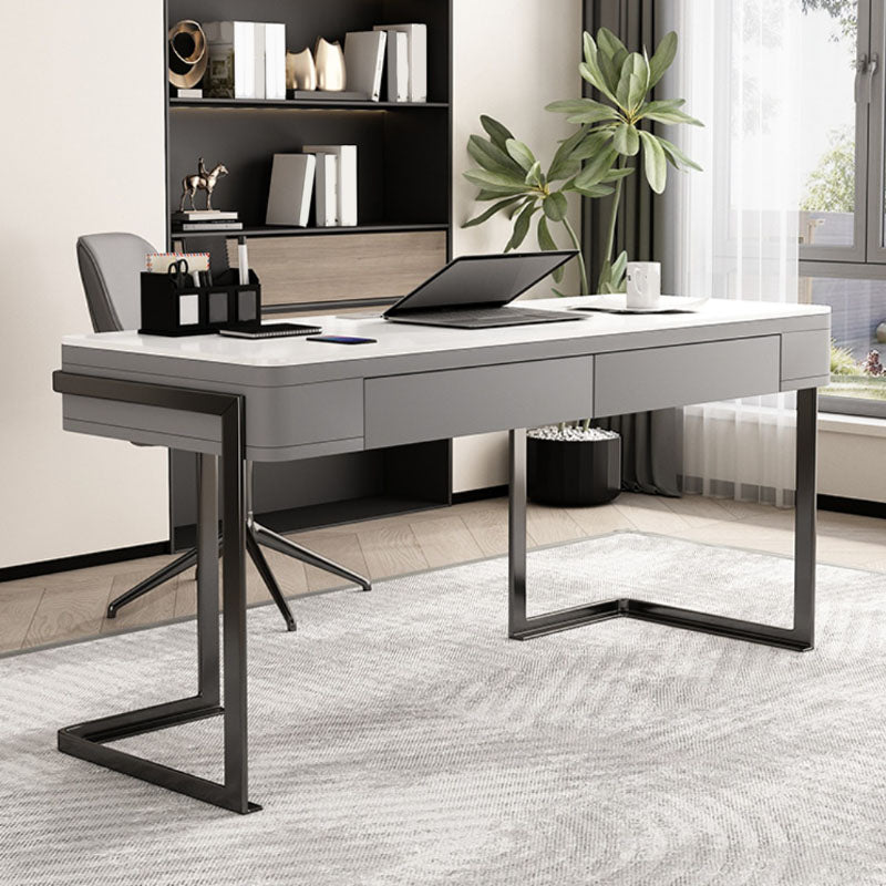 Rechthoek Stone Top Office Desk Modern Style Writing Desk voor kantoor