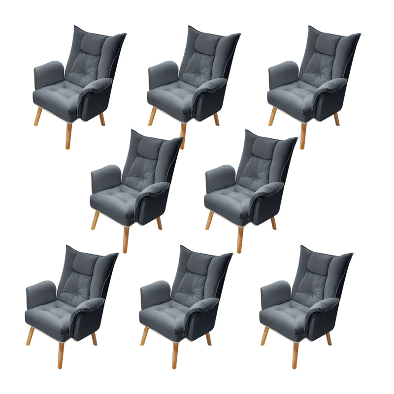 アームレスオフィスチェア4脚の調整可能な背面高さデスクチェア