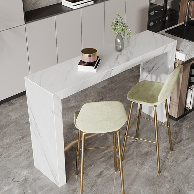 リビングルームのためのモダンなバーダイニングテーブルストーン長方形のバーテーブル