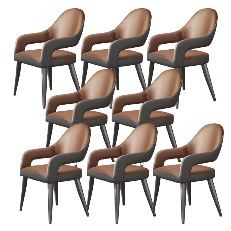 Noordse stijl metalen stoel open rug dineerstoel voor eetkamer