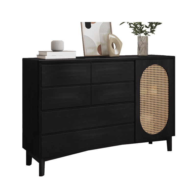 Hedendaagse sideboardkast Rubberwood driefbordtafel met laden voor woonkamer