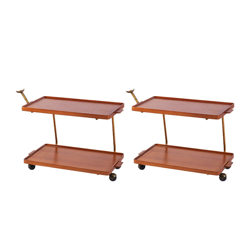 Solid Wood Sofa Side Accent Table with Shelf Rectangular Living Room Double Tier Cherry Wood 2 Clearhalo 'Coffee & Accent Tables' 'End & Side Tables' 'end_side_tables' 'furn' 'furn_end_side_tables' 'Furniture' 'Living Room Furniture' 7561842