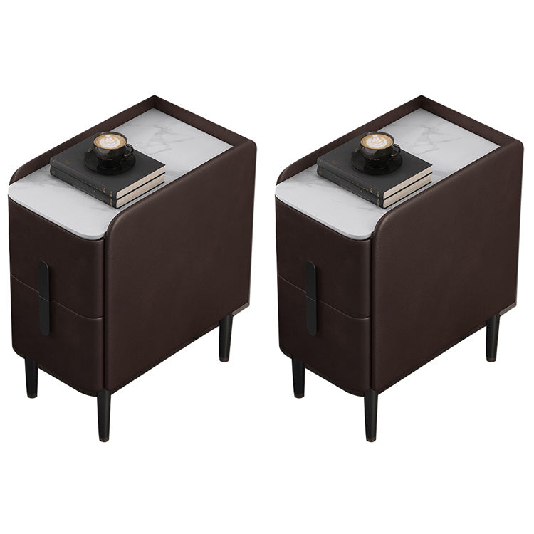 Tableuse de chevet de lit en pierre classique armoire de chevet moderne avec tiroirs