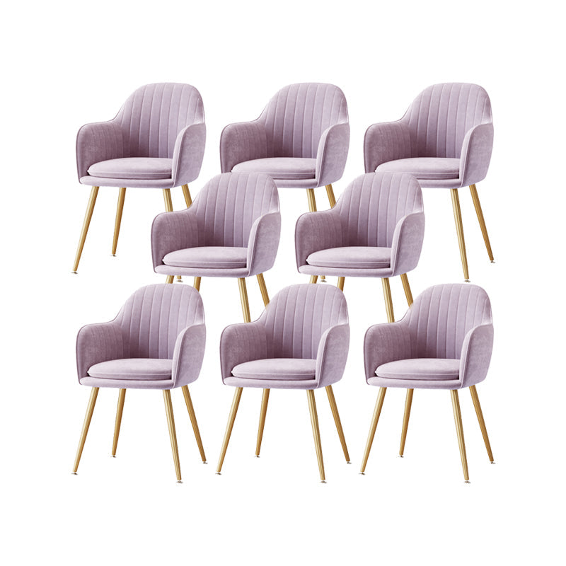 Nordic Style Metal Chair Solid Back Kitchen Dining Arm Chair for Dinning Room