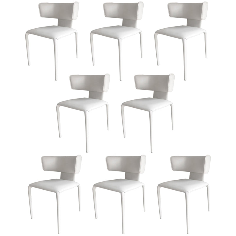 Noordse stijl zijstoel faux lederen wingback stoel voor woonkamer