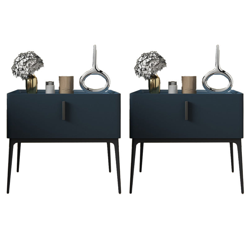 革のベッドナイトスタンドクラシックグラムベッドサイドキャビネット付きの引き出し付き