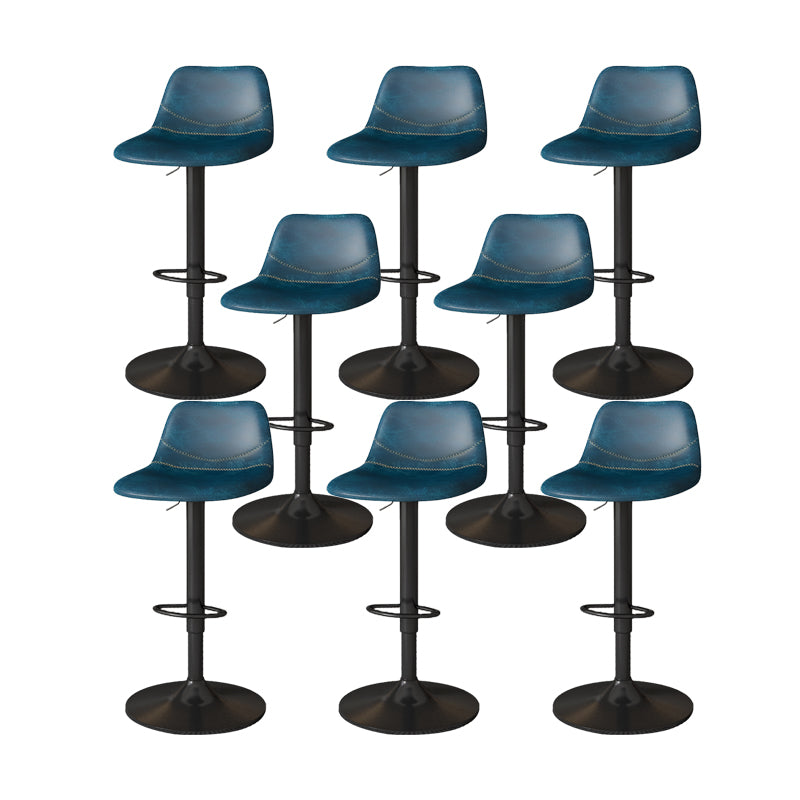 Sgabello da bar senza braccio girevole regolabile contemporaneo con base di metallo