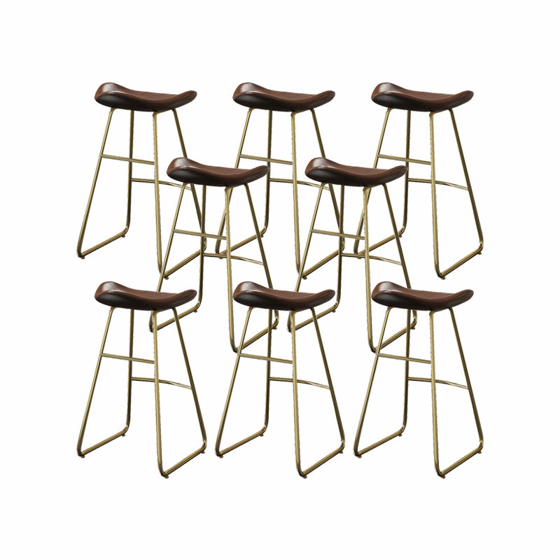 Sgabelli da bar per sedili contorni di sgabelli da pranzo in metallo con base di metallo