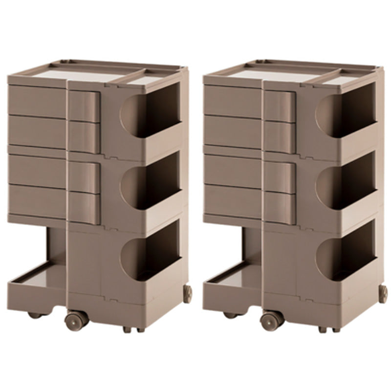 Plastic Bed Nightstand Classic Modern Bedside Cabinet for Bedroom