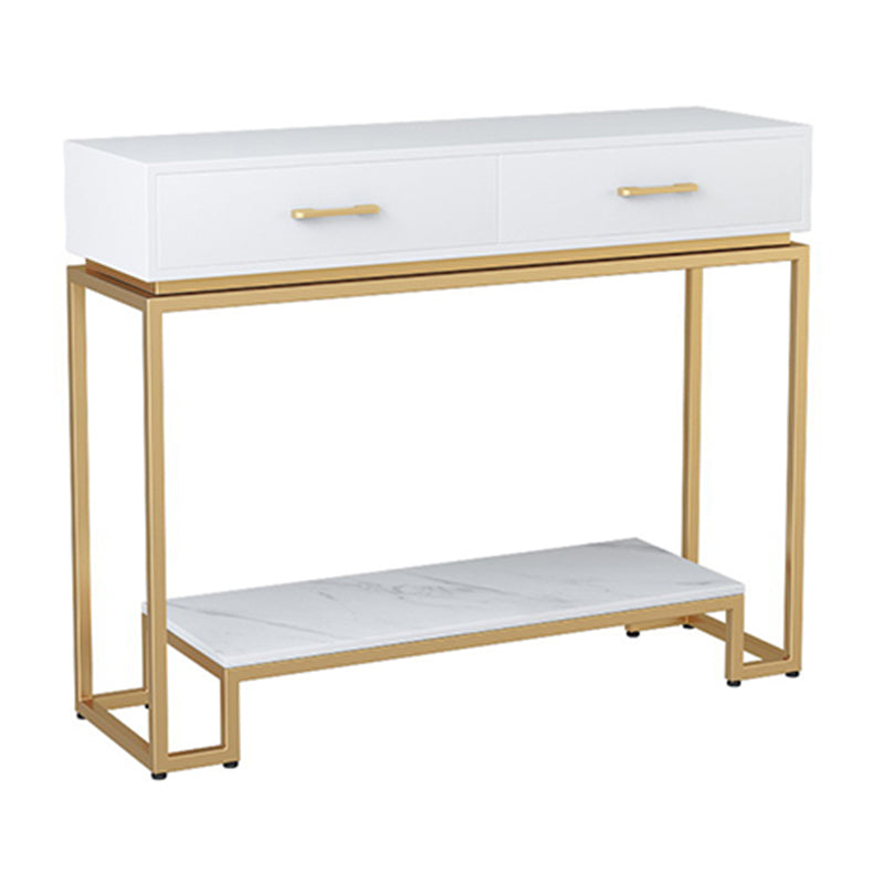 Tabella della console contemporanea a forma di rettangolo 2 cassetti di divano console in legno