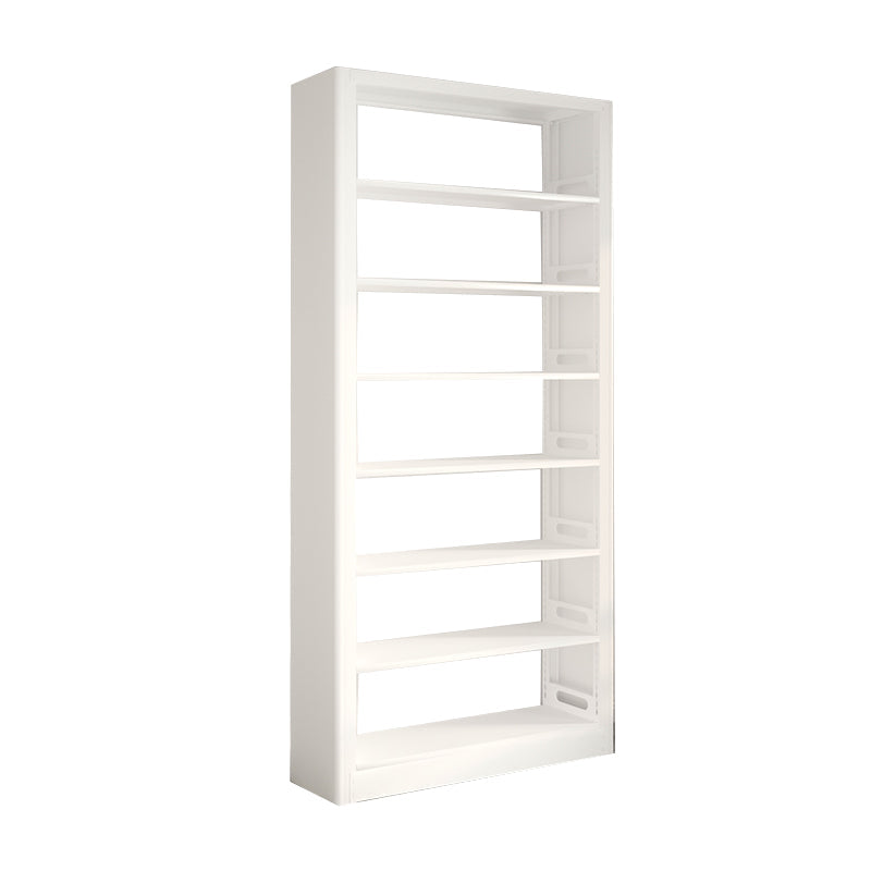 Modern Open Back Bookshelf Vertical Metal Bookcase with Shelves