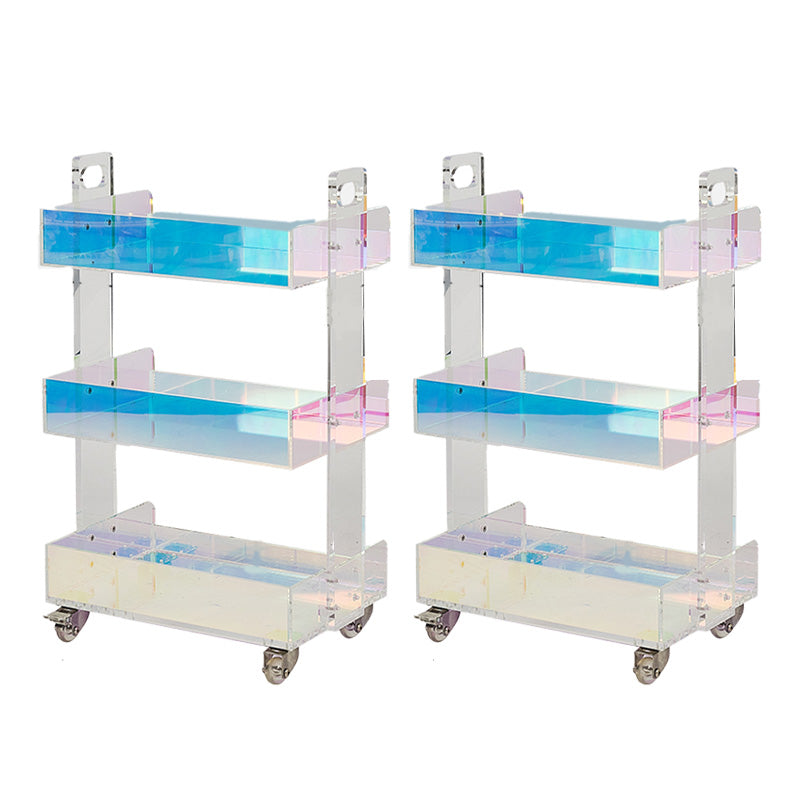 Modern Acrylic Rectangular End Table Double Tier Corner Table with Storage 2 2 Clearhalo 'Coffee & Accent Tables' 'End & Side Tables' 'end_side_tables' 'furn' 'furn_end_side_tables' 'Furniture' 'Living Room Furniture' 7584548