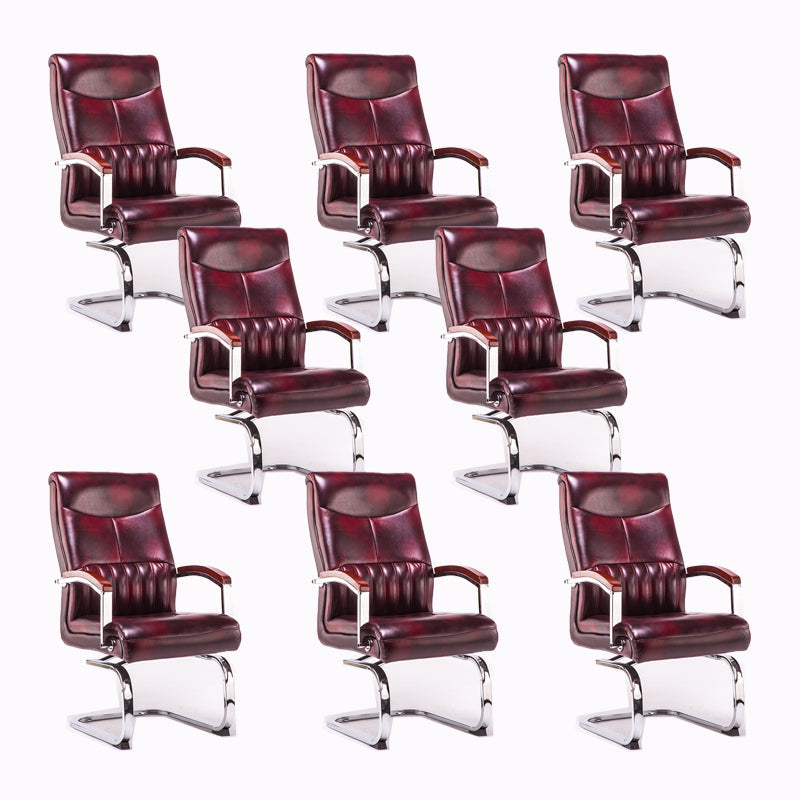 Sedia da compito a armi fisse moderne sedia da scrivania ergonomica per ufficio