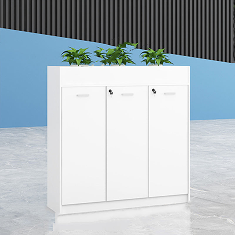 Modern Lateral Cabinet Wooden Frame Key Locking File Cabinet 47.2"L x 11.8"W x 47.2"H White Clearhalo 'Filing Cabinets' 'filling_cabinets' 'furn' 'furn_filling_cabinets' 'Furniture' 'Office Furniture' 7587670