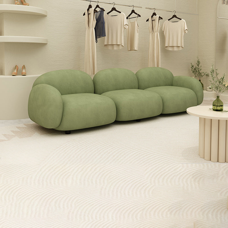 Scandinavian Sofa Fabric Cushions Square Arm Living Room Standard Seating