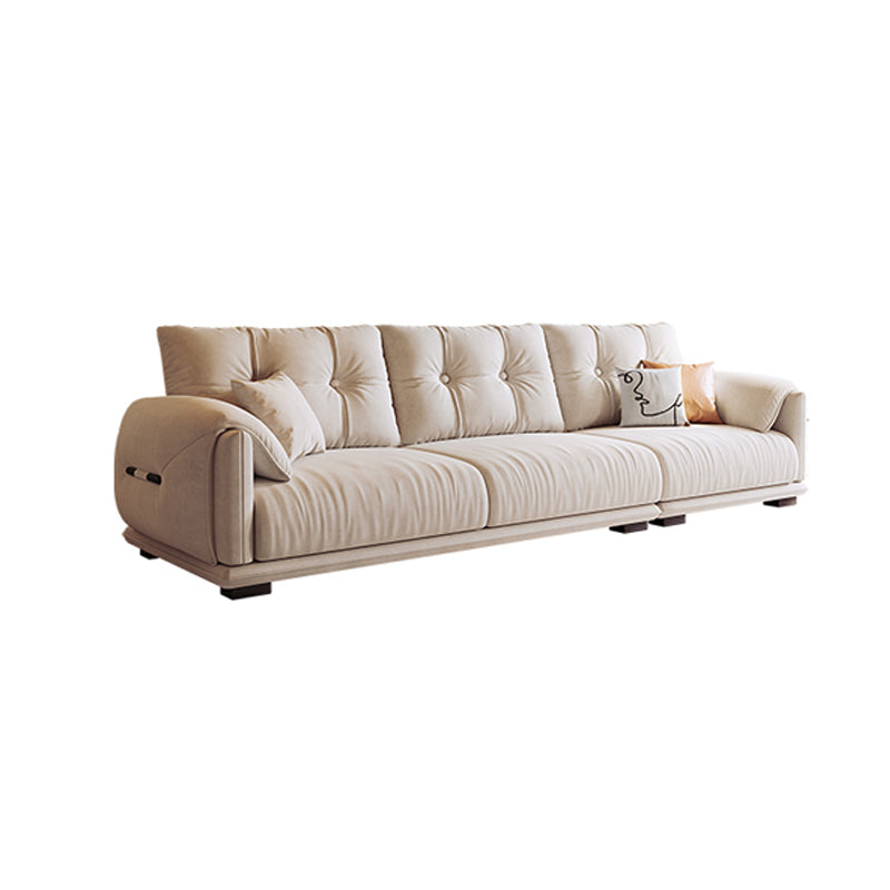 Skandinavisches Sofa weiße Kissen Kunstleder Wohnzimmer Kissen Top Arm
