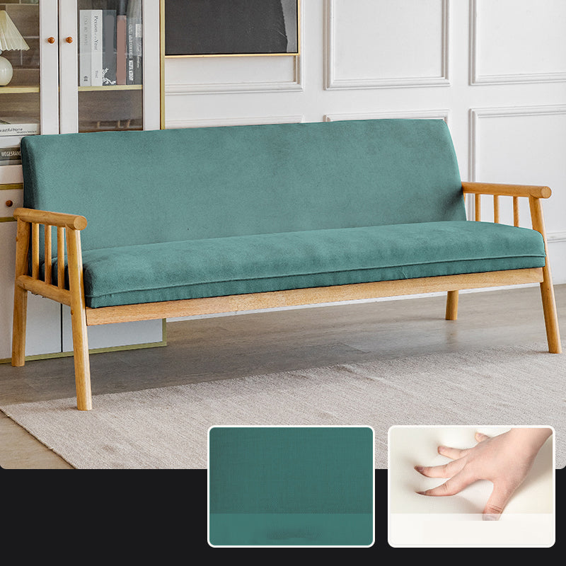 Contemporary Square Arm Sofa 31.49" High Linen Sofa with Tight Back