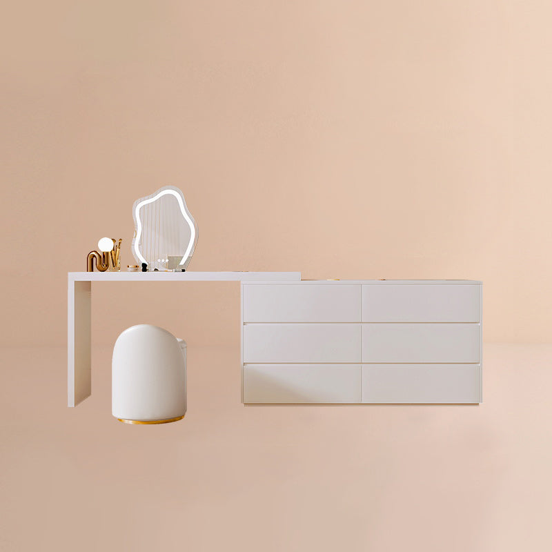 15 "brede Scandinavische ijdelheid tafel houten witte make-up ijdelheid