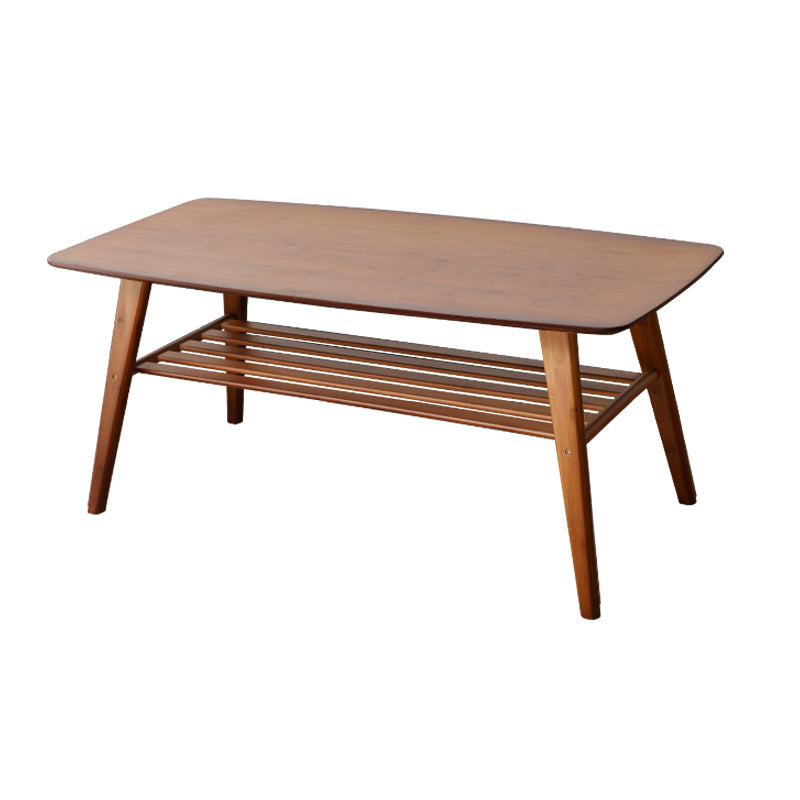 Tavolino in legno rettangolare tavolo da cocktail a 4 gambe contemporanei