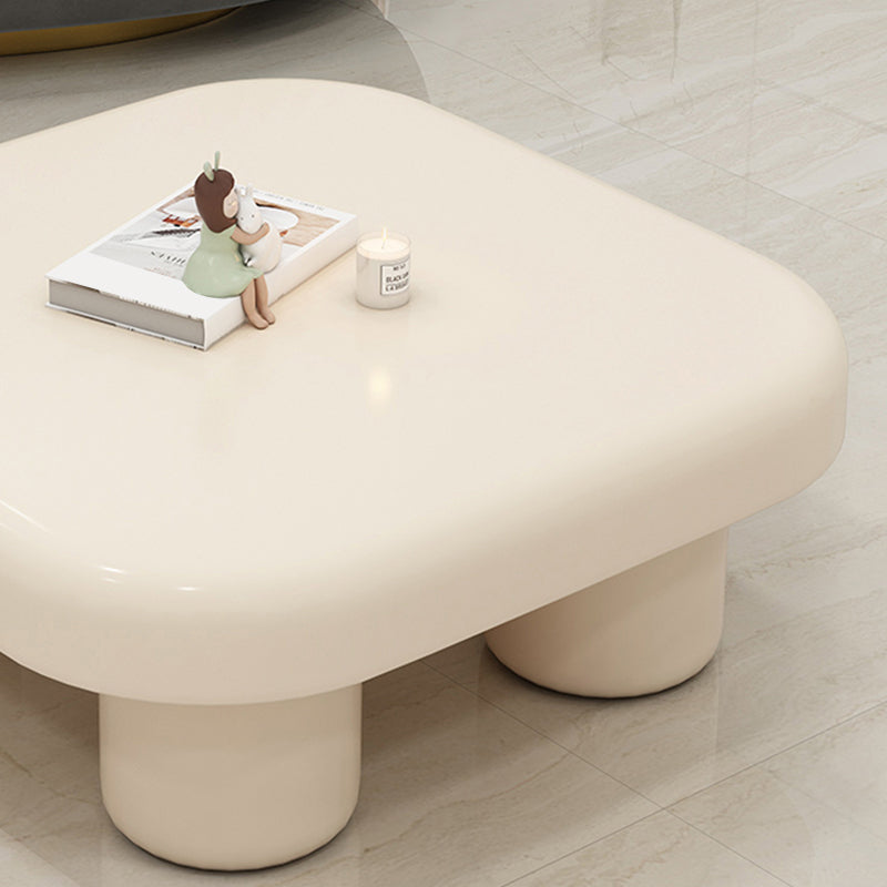 Mesa de café cuadrada mesa de café blanco 4 piernas o mesa de café o mesa