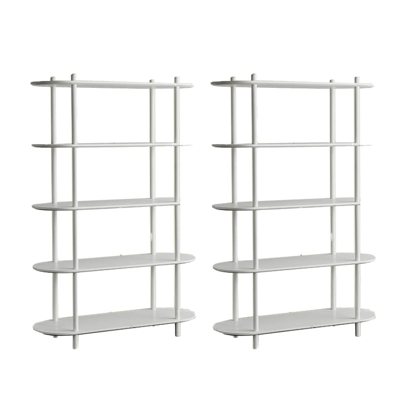 Wood Oval End Table with 4 Legs Base Storage Living Room Corner Table White 2 4 Clearhalo 'Coffee & Accent Tables' 'End & Side Tables' 'end_side_tables' 'furn' 'furn_end_side_tables' 'Furniture' 'Living Room Furniture' 7593122