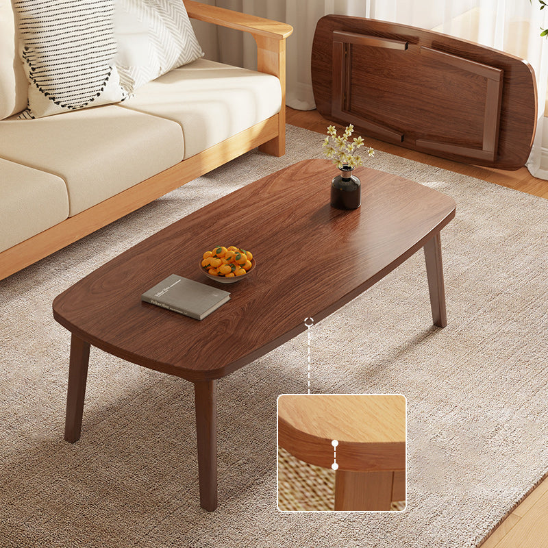 Modernistischer hölzerner Couchtisch elliptische 4 -Bein -Cocktailtisch