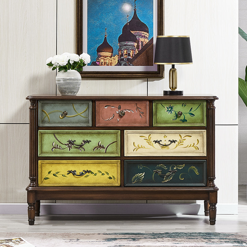 Estilo tradicional lencería vertical cofre almacenamiento de madera de madera cofre para dormitorio