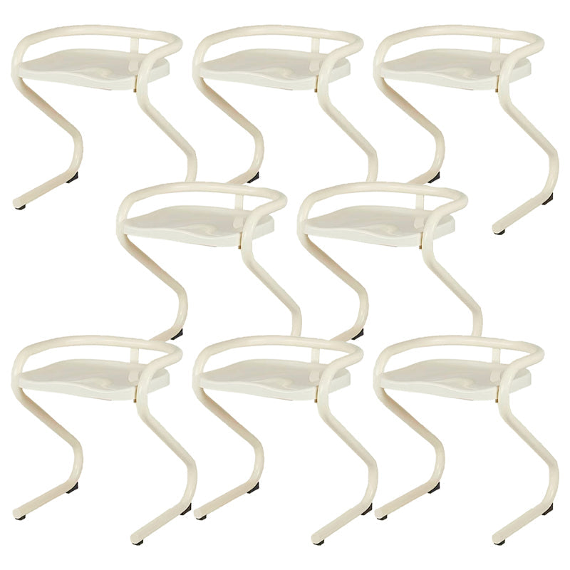 Metalen frame eetkamerstoel Moderne indoor plastic Backless Chair