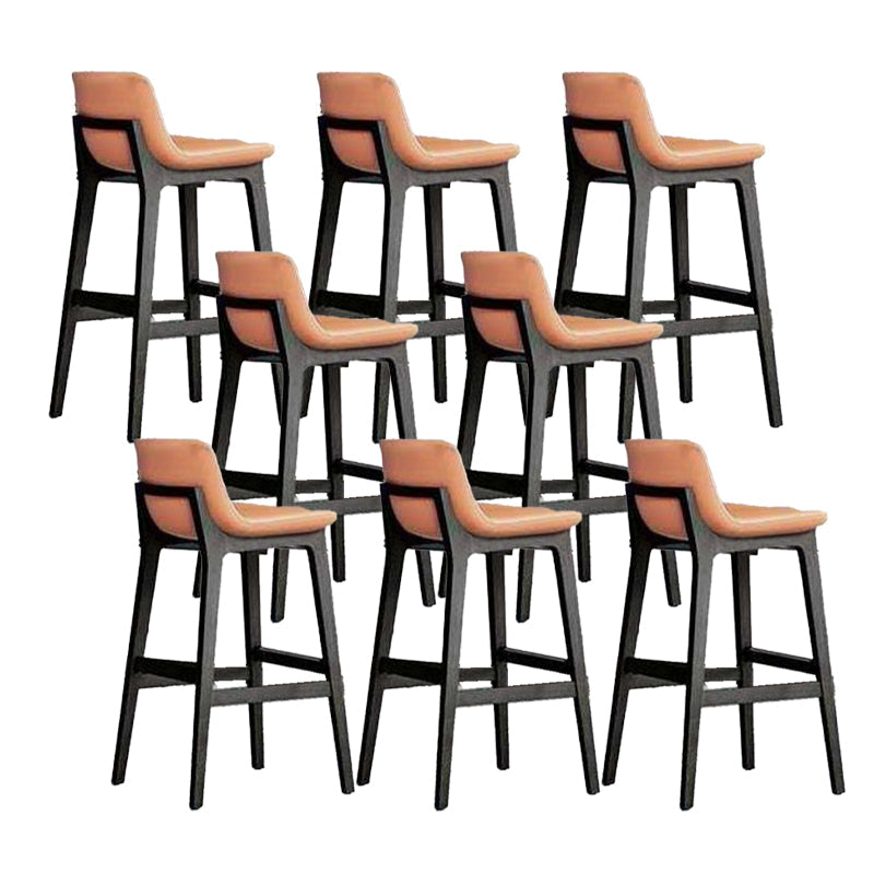 Sgabello da bar senza armi interno a bassa schiena contemporanea con schienale