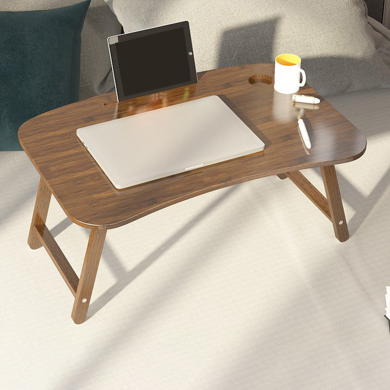 Contemporary Style Wood Office Desk Irregular Shape Task Desk for Home 26"L x 17"W x 11"H Shelves Clearhalo 'furn' 'furn_office_desk' 'Furniture' 'Office Desks' 'Office Furniture' 'office_desk' 7609483