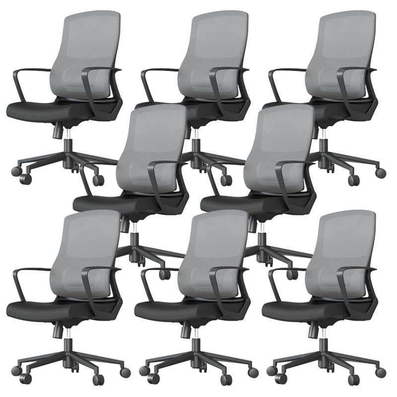 Modernism Fixed Arms Office Chair Black Desk Chair for Office