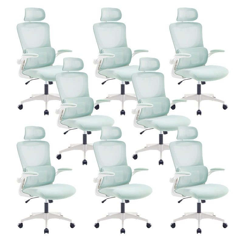 Adjustable Arm Desk Chair Contemporary Office Chair with Wheels