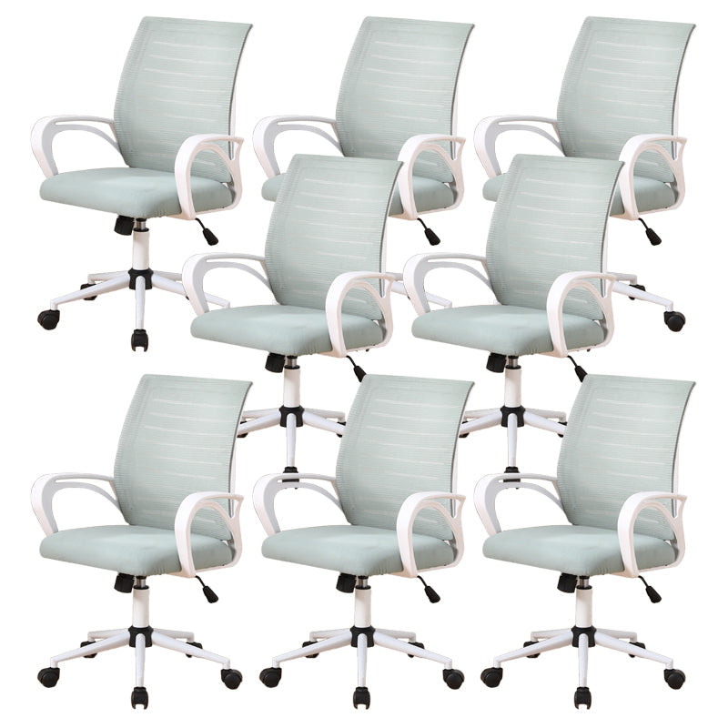 Modernism Fixed Arms Bureau Stoel Mesh Achterbureaustoel met wielen