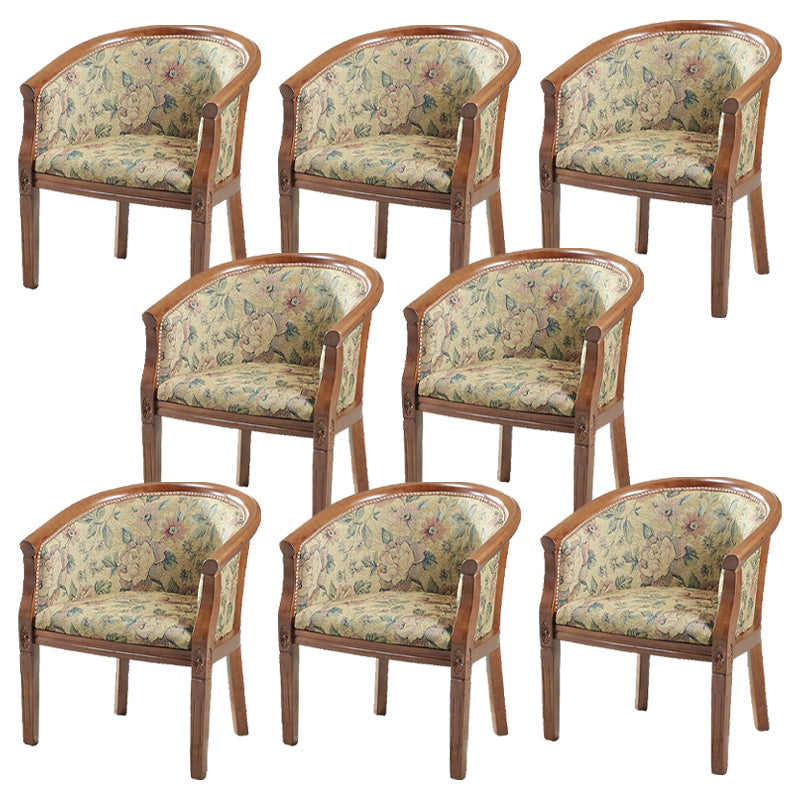 Traditioneller Esstuhlstuhl gepolsterte massive Holzarmstuhl für Hotel