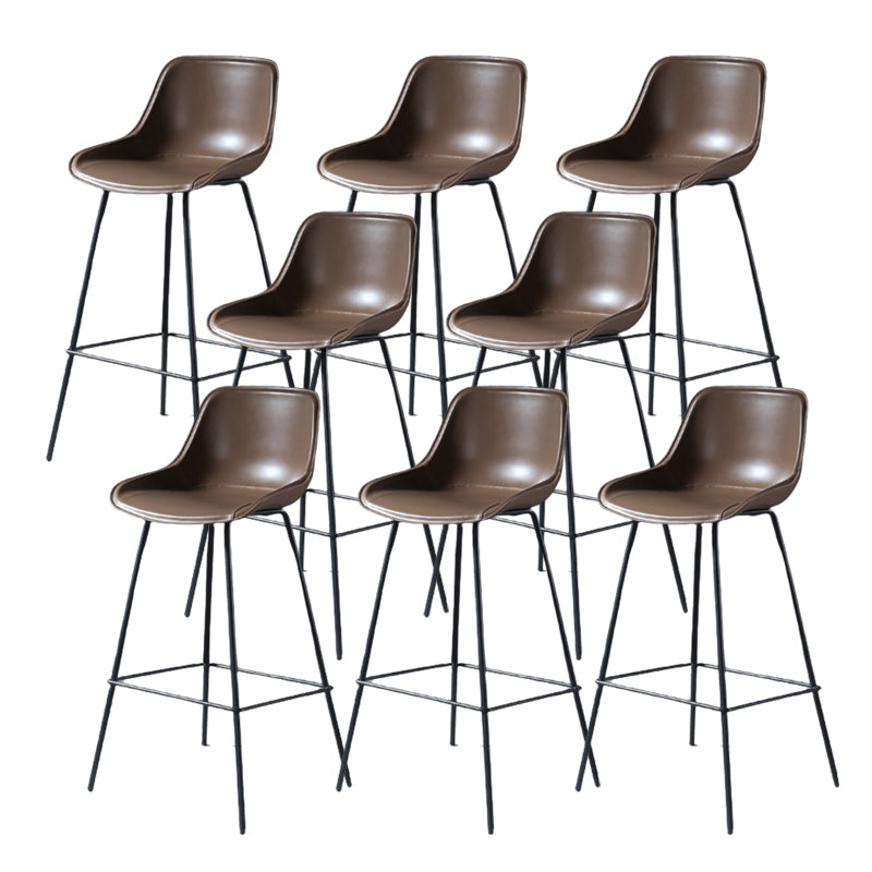 Sgabelli da bar con barboncinetto con la parte bassa dorso contemporanei con base in metallo