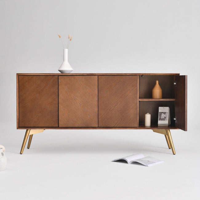 Speicher von Massivholz-Sideboardschrank 35,4-Zoll-Hochbuffetserver